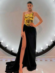 Metallic Mirror Strapless Maxi Dress - thelatestlabels