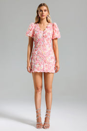 Floral Serenade Front Button Mini Label Dress