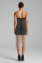 Aurielle Pearl Tassels Mini Dress