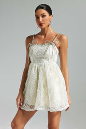 Elina Diamante Mini Label Dress