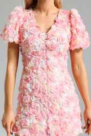 Floral Serenade Front Button Mini Label Dress