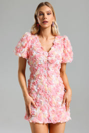 Floral Serenade Front Button Mini Label Dress