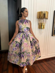 Wisteria Dreams Printed Dress