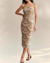 Mirabelle Pearl Sequin Label Dress