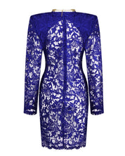 Royal Enchant Lace Crystal Mini Dress