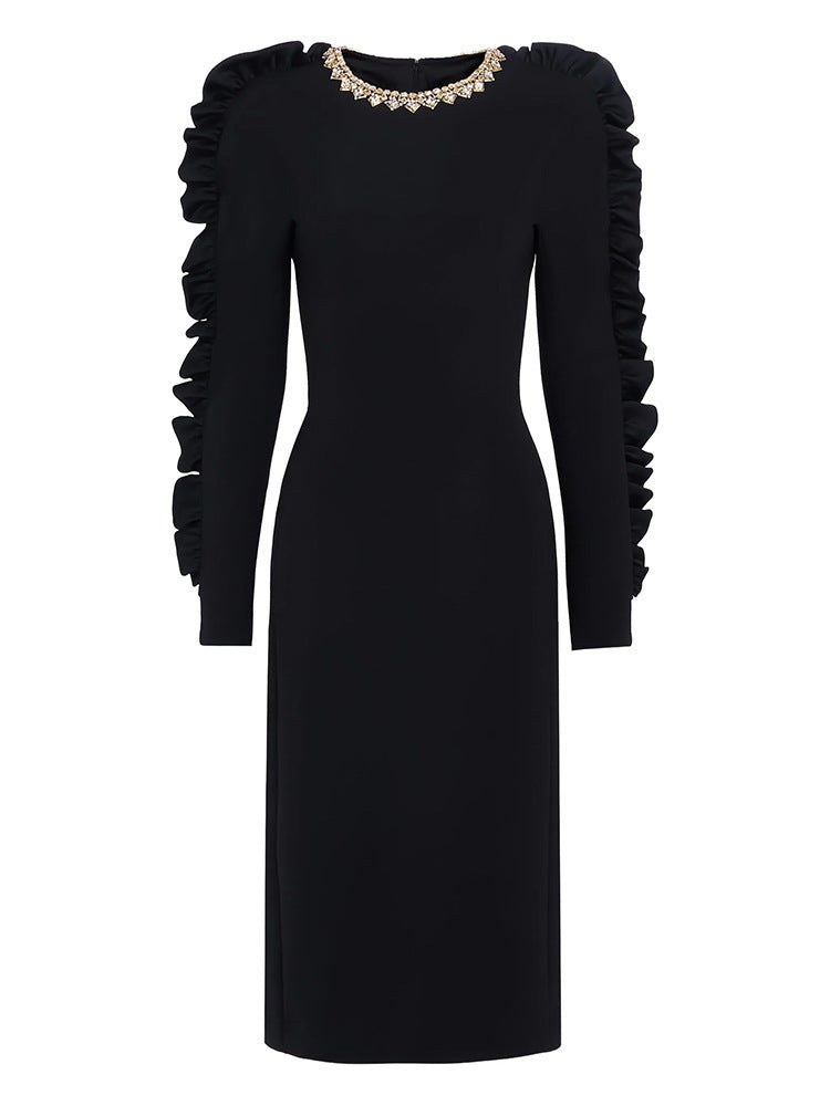 Midnight Ruffle Majesty Dress