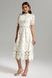 Whispering Bloom Lace Label Dress