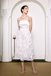 Ivory Elegance Lace Label Dress
