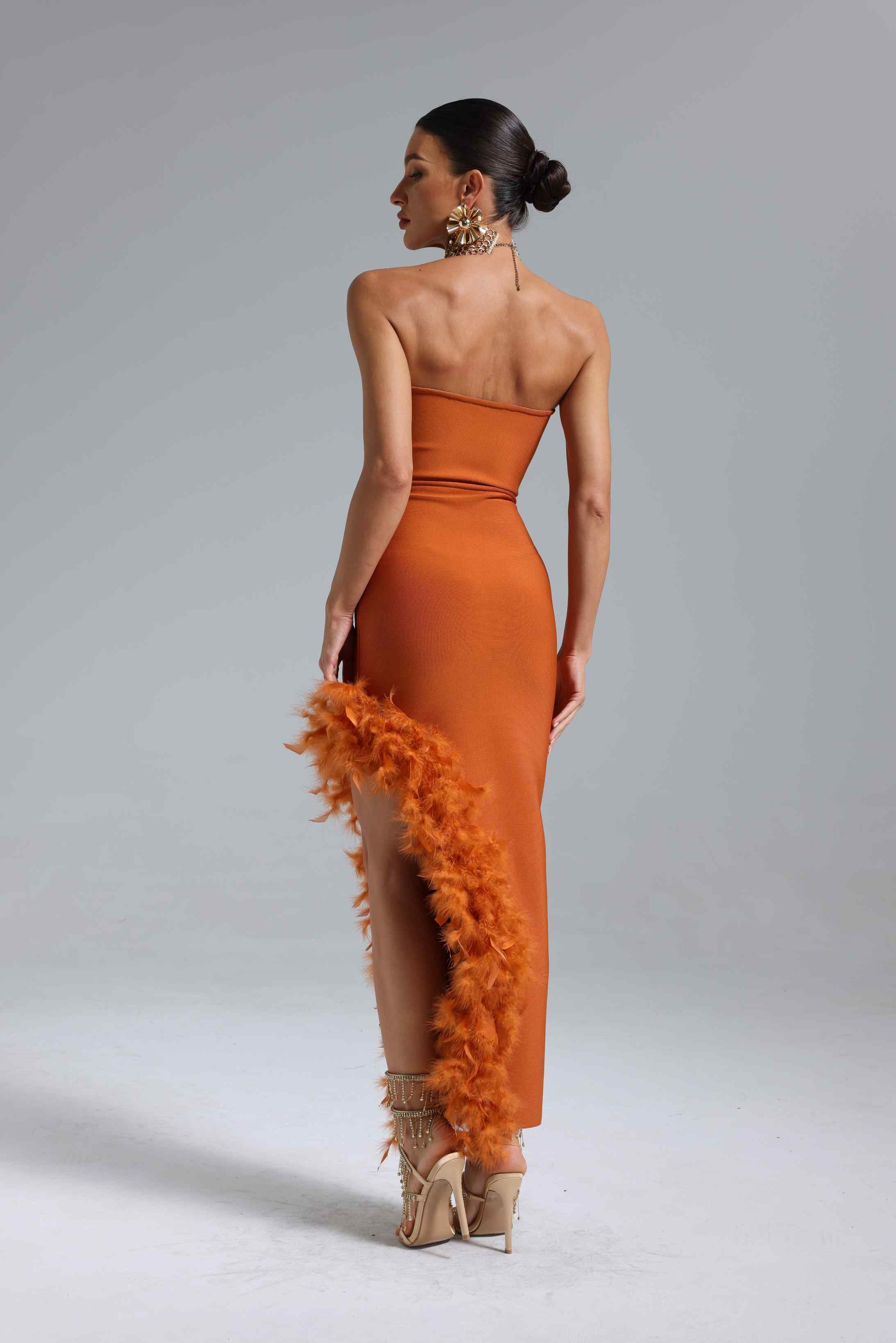 Sultry Flame Evening Dress