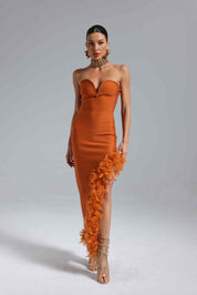 Sultry Flame Evening Dress
