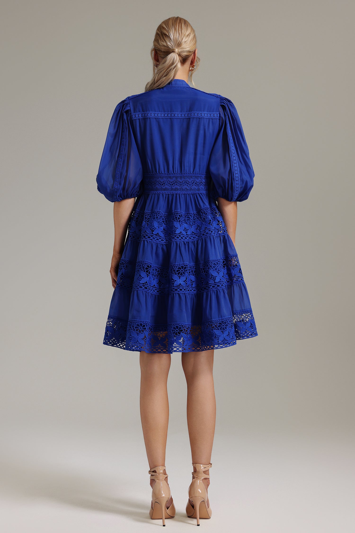 Royal Bloom Lace Label Dress