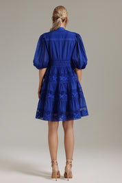 Royal Bloom Lace Label Dress
