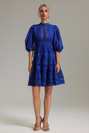 Royal Bloom Lace Label Dress