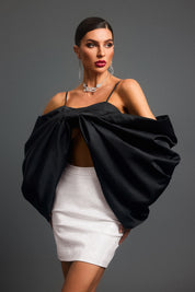 Midnight Luxe Bow Label Top