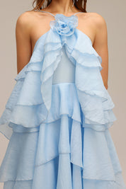 Bluebell Cascade Ruffle Tiers Dress