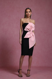Blush Statement Bow Dress