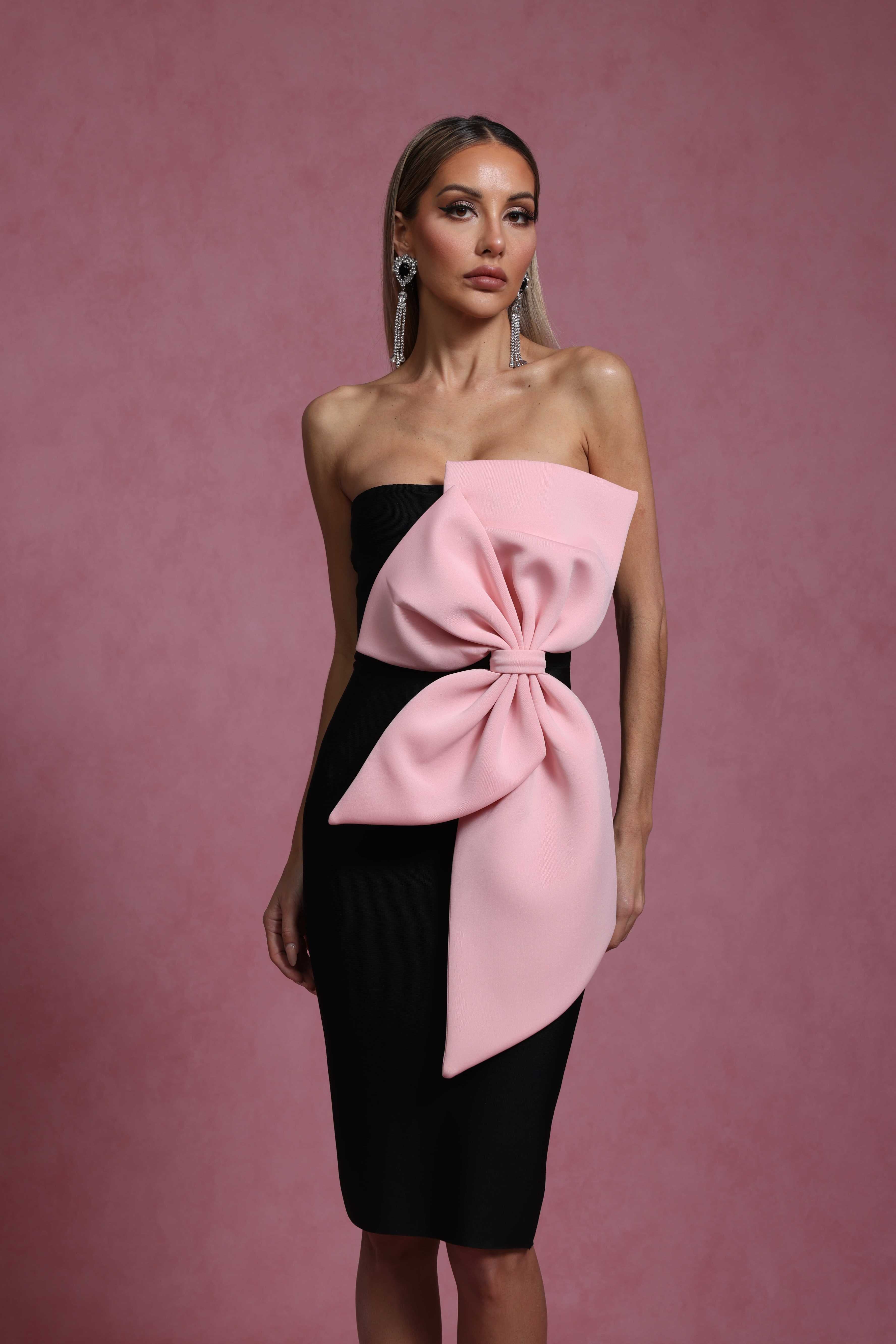 Blush Statement Bow Dress