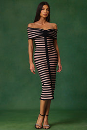 Shadow Stripes Elegance Dress
