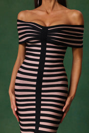 Shadow Stripes Elegance Dress