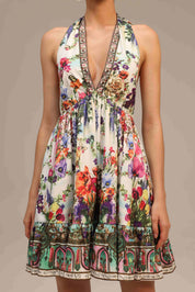 Garden Reverie Halter Dress