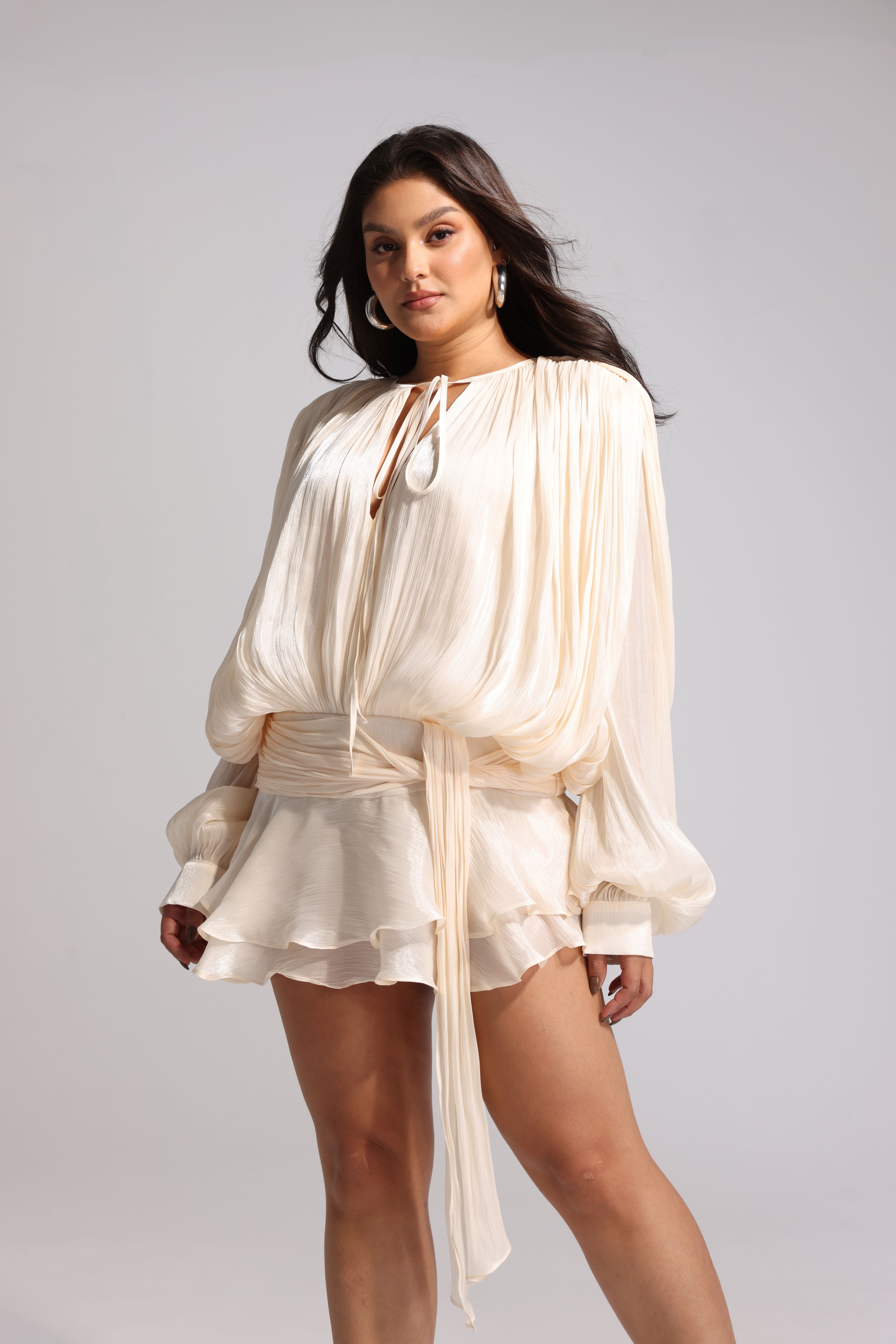 Celestial Charm Cream Dress