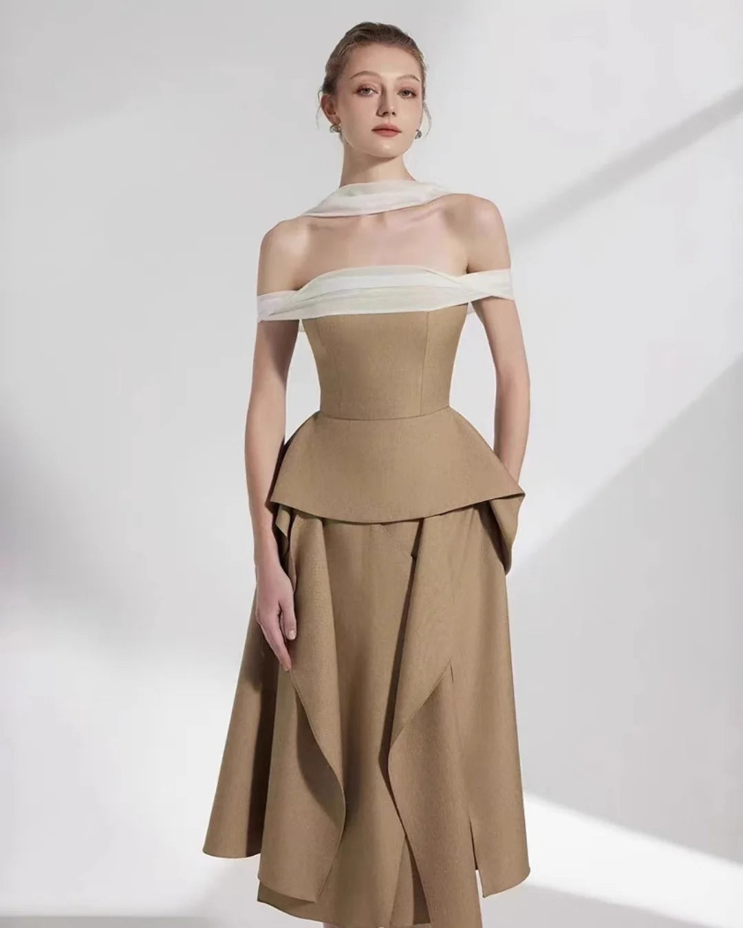 The Sculpted Grace Evening Dress