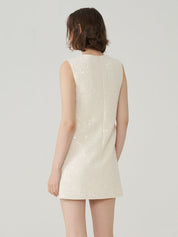 Timeless White Sequin Mini Dress