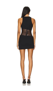 Noir Sculpt Sequin Corset Mini Dress
