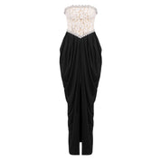 Crystal Lace Corset Maxi Dress