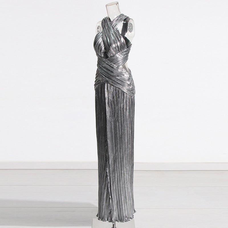 The Celestial Siren Metallic Gown