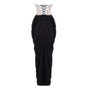 Crystal Lace Corset Maxi Dress