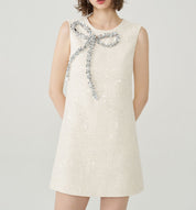 Timeless White Sequin Mini Dress