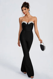 Midnight Muse Strapless Lace Jumpsuit
