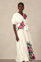 White Floral Applique