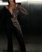 Arabella Sequins Black Label Jumpsuit
