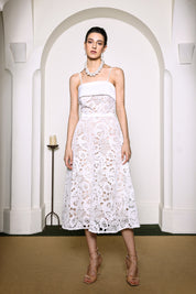 Ivory Elegance Lace Label Dress