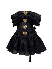 Midnight Muse Heart Detail Mini Dress