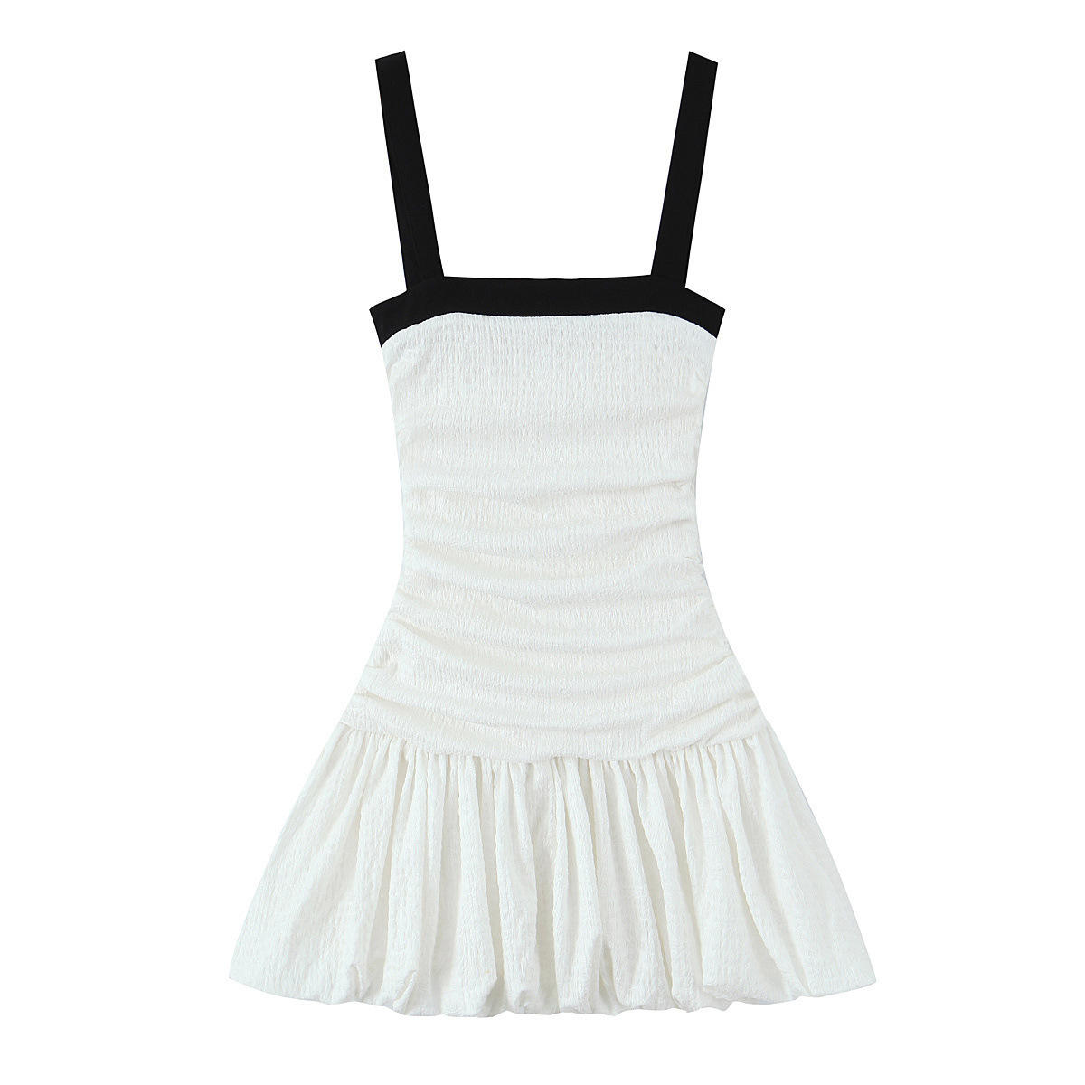 Classic Edge Contrast Strap Dress