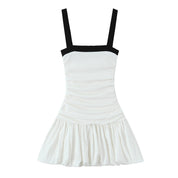 Classic Edge Contrast Strap Dress