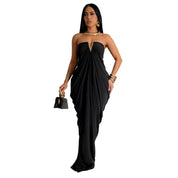 Mocha Drape Elegance Gown