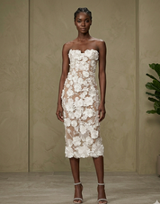 Petal Whisper Strapless Dress