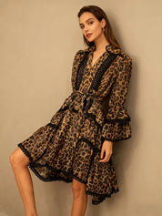 Savage Luxe Leopard Ruffle Dress