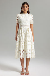 Whispering Bloom Lace Label Dress