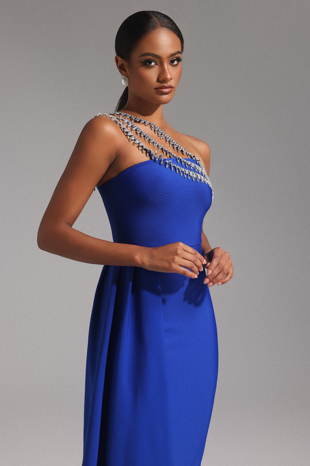 Blue Allure Draped Midi