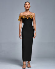 Golden Bloom Couture Dress
