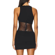 Noir Sculpt Sequin Corset Mini Dress