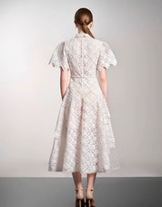 Dimitrios Flower Embroidered Midi Dress