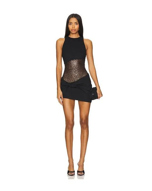 Noir Sculpt Sequin Corset Mini Dress