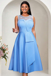 Serenity Sleeveless A-Line Dress – Sky Blue