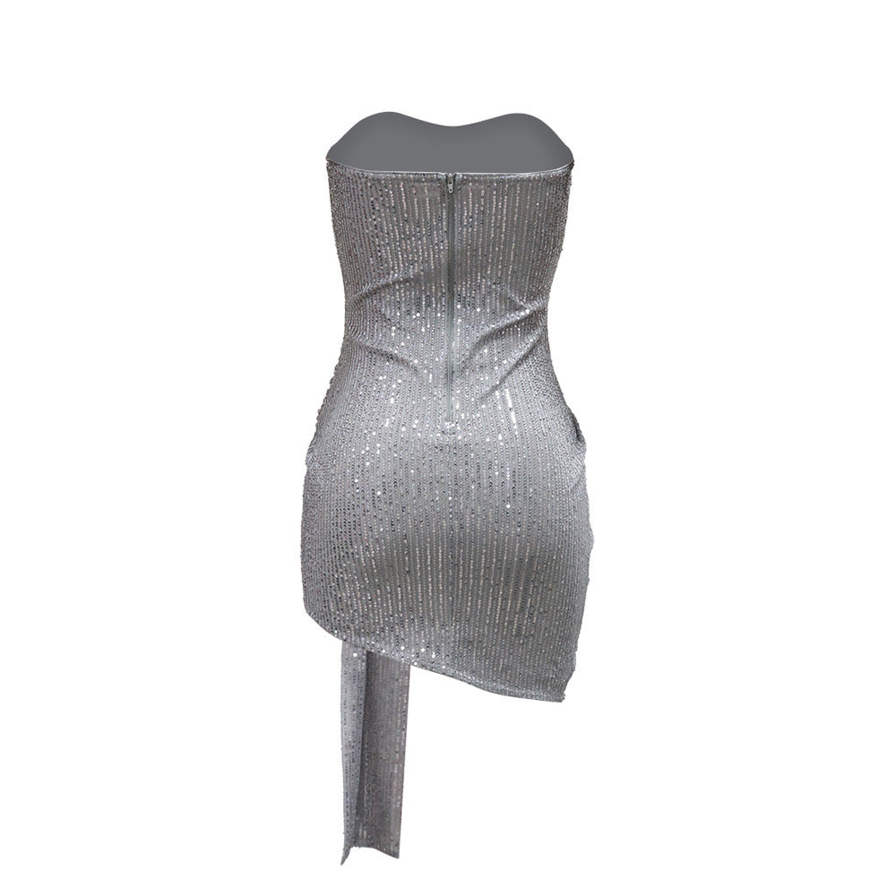 The Silver Siren Sequin Dress